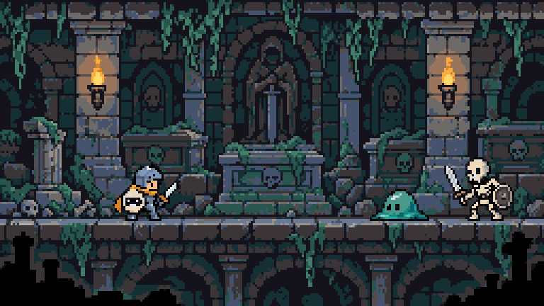 Moss Crypt: green stone, roots and old graves